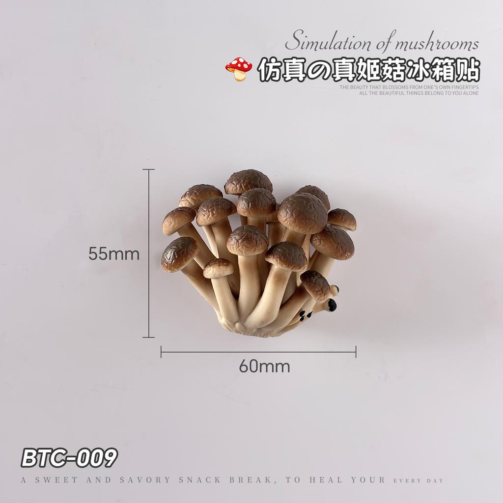 Mini Mushroom Refrigerator Magnet Fruit Refrigerator Decoration Pegboard Art Decoration 3D Ornament
