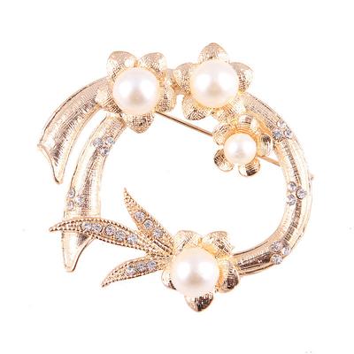 Fashion Pearl Flower Brooch Versatile Corsage Women's Clothing Pin Exquisite Hypoallergenic Luxury Enamel Long-lasting Color