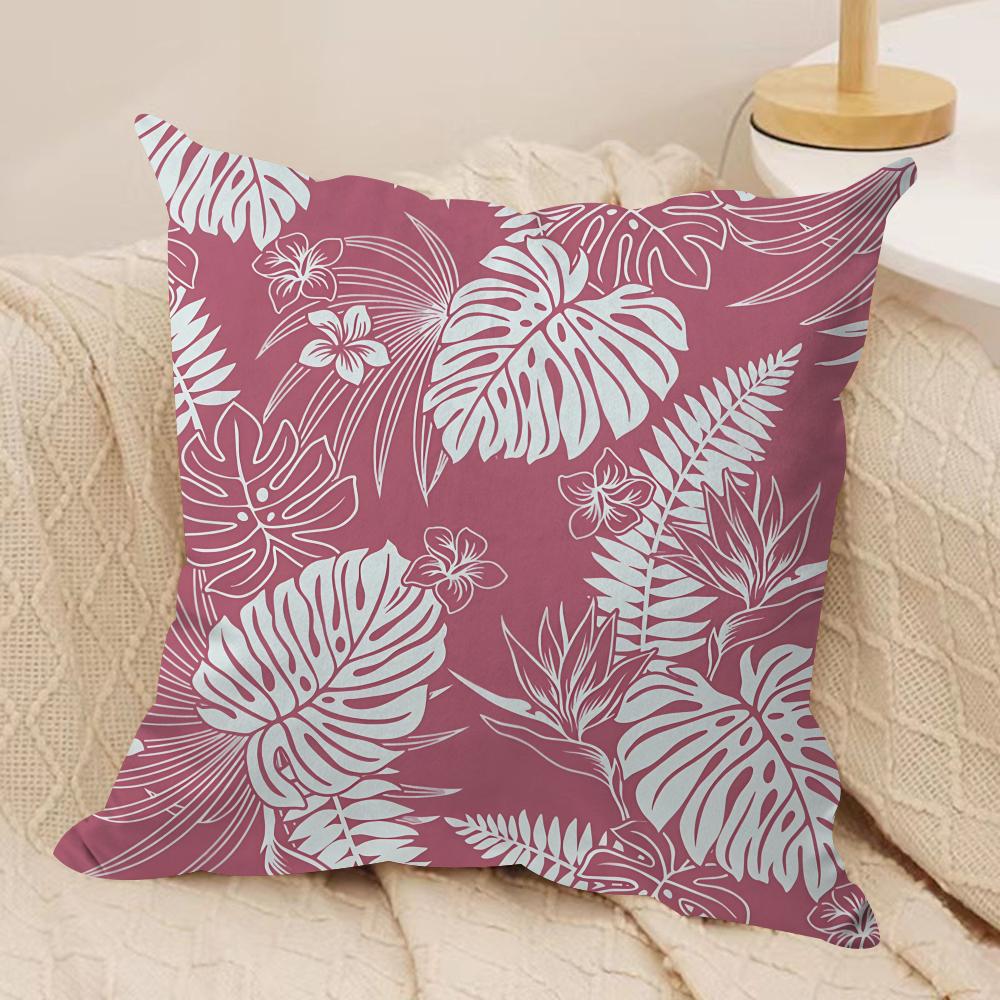 

Monstera Pattern Cushion Cover Soft Plush Fabric DoubleSided Printed Cushion Covers for All Seasons Modern HomeDecor Gift 30x30cm