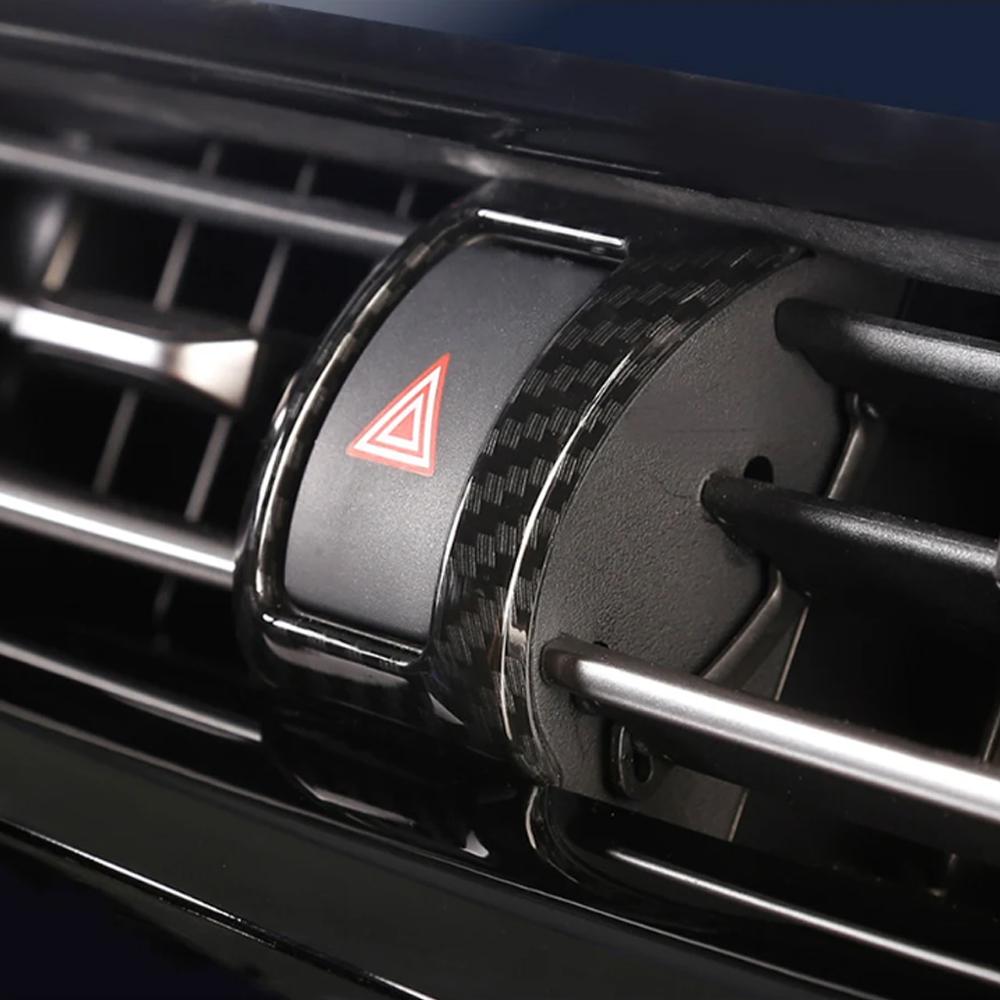 ADF3 Double Flash Light Emergency Light Button Frame Decoration Cover Trim For Toyota CH-R CHR 2016-2023 Accessories