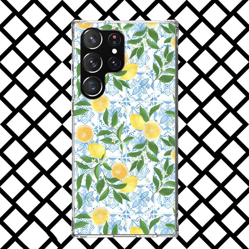 Summer Fruits Lemon Phone Case for Samsung Galaxy S26 S25 Edge S24 S23 Ultra S22 Plus S21 FE S20 + Soft Cover Print Fundas Galax