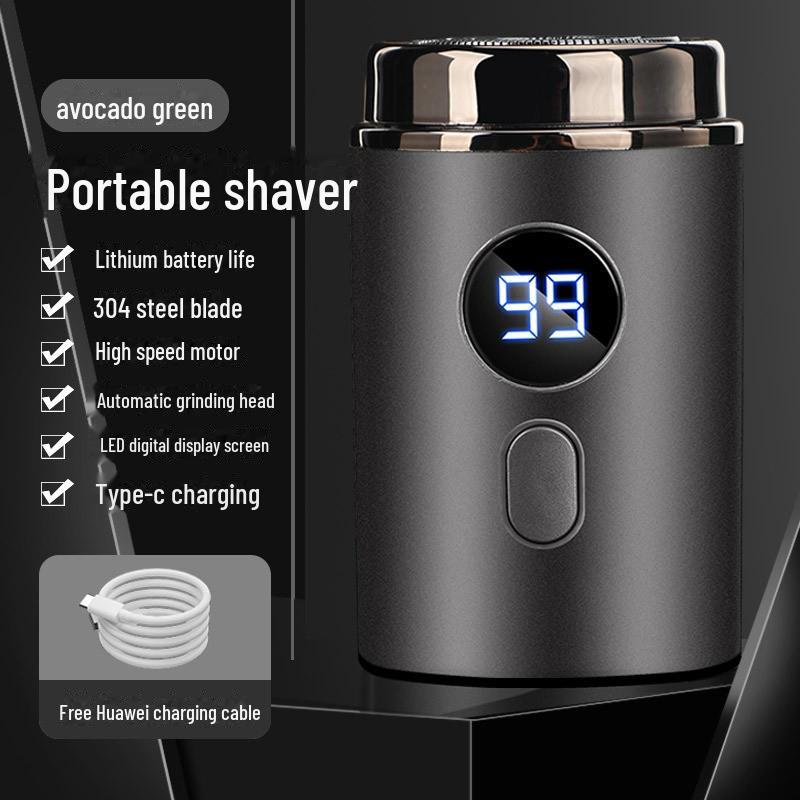 Rechargeable Mini Electric Shaver with LED Display for Travel