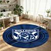 Canterbury-Bankstown Bulldogs Printed Round Crystal Velvet Rug Soft Non Slip Floor Carpet For Bedroom Holiday Gift