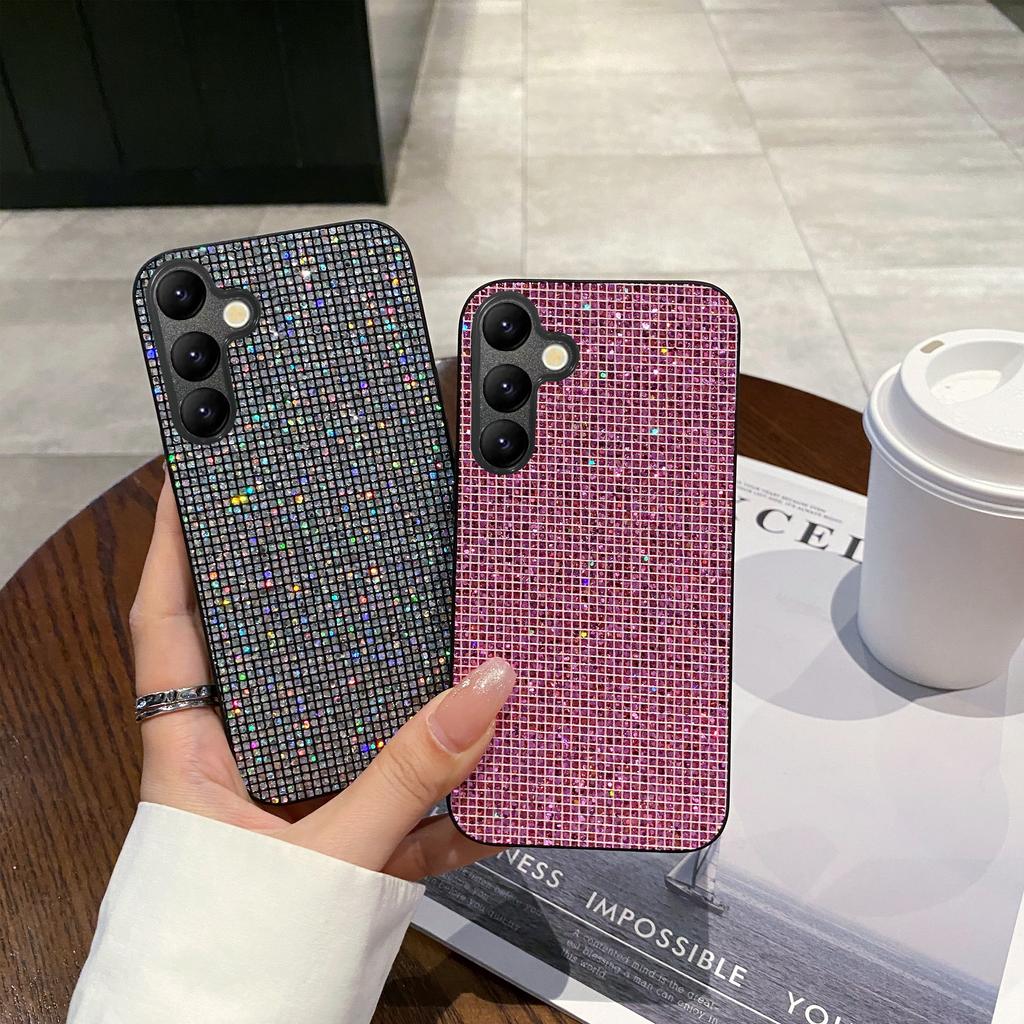 Luxuriöses glänzendes buntes Gittermuster Mode Handyhülle für Samsung Galaxy A14 A15 A16 A17 A37 A35 A36 A57 A55 A56 A73 TPU Hülle