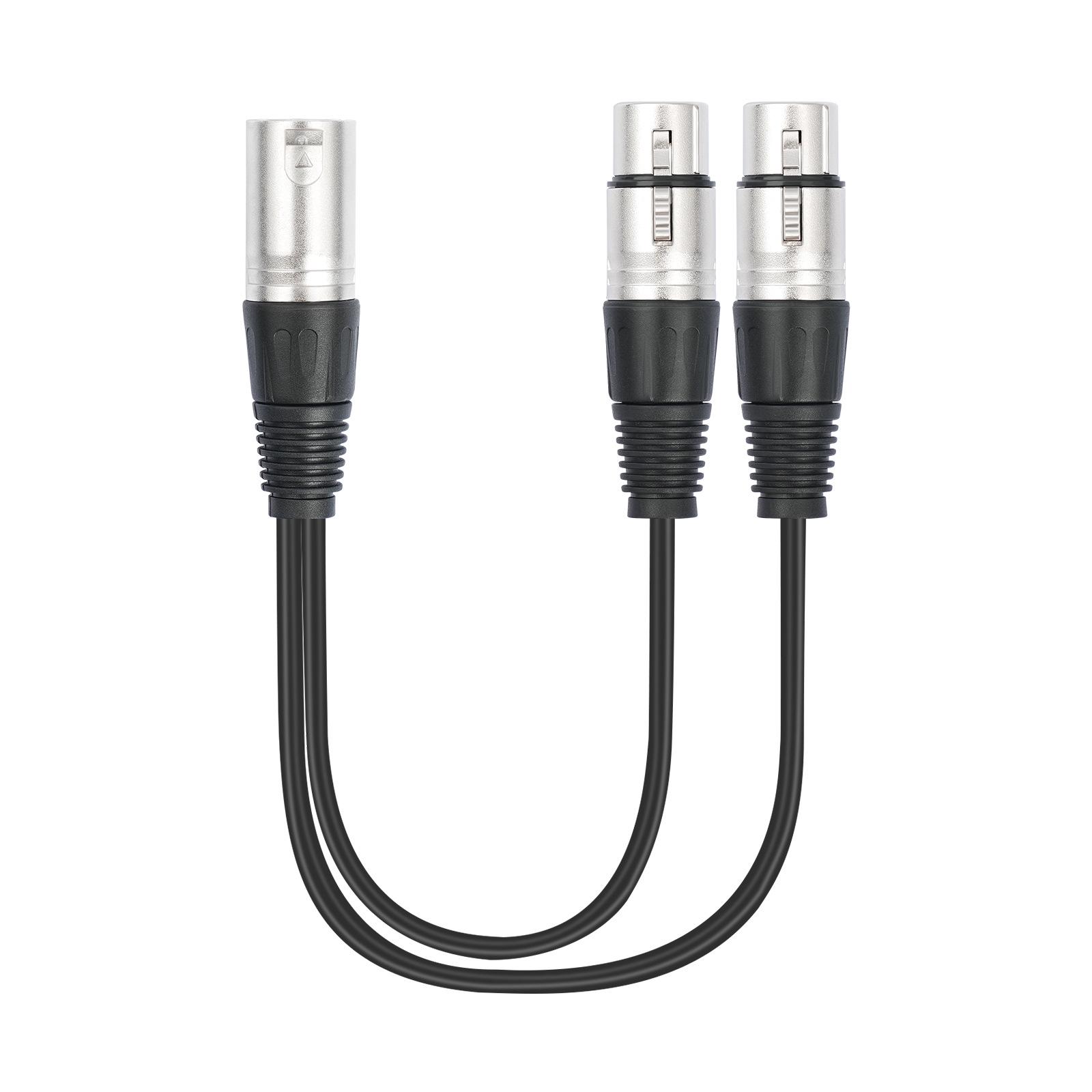 

0.3m Three-Core XLR Male to Dual Female Y-Splitter Audio Cable 30 cm