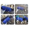 Winter Cow Blanket Waterproof Quilted Horse Blanket with Belly Wrap Windproof Plush Lined Turnout Blanket with Adjustable Buckles for Calves Horses