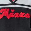 MAXZA Boucle Lettering Color Block V Neck Knit Ze11qk502na