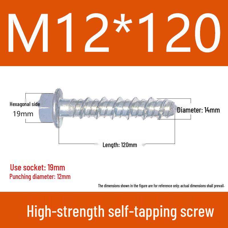 High-Strength Self-Drilling Concrete Anchor Bolt with Self-Anchoring Point and Special Cutting Head