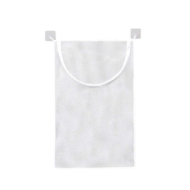 Folding Laundry Basket Organizer for Dirty Clothes Bathroom Clothes Mesh Storage Bag Household Wall Hanging Basket Frame Bucket