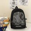 Schoolbag pain bag backpack baby bag female, Japanese ins transparent pvc bar badge backpack, cute soft girl student schoolbag