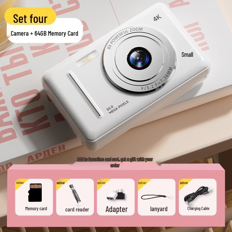 Retro CCD Portable Dual-Camera with Flash for New Students