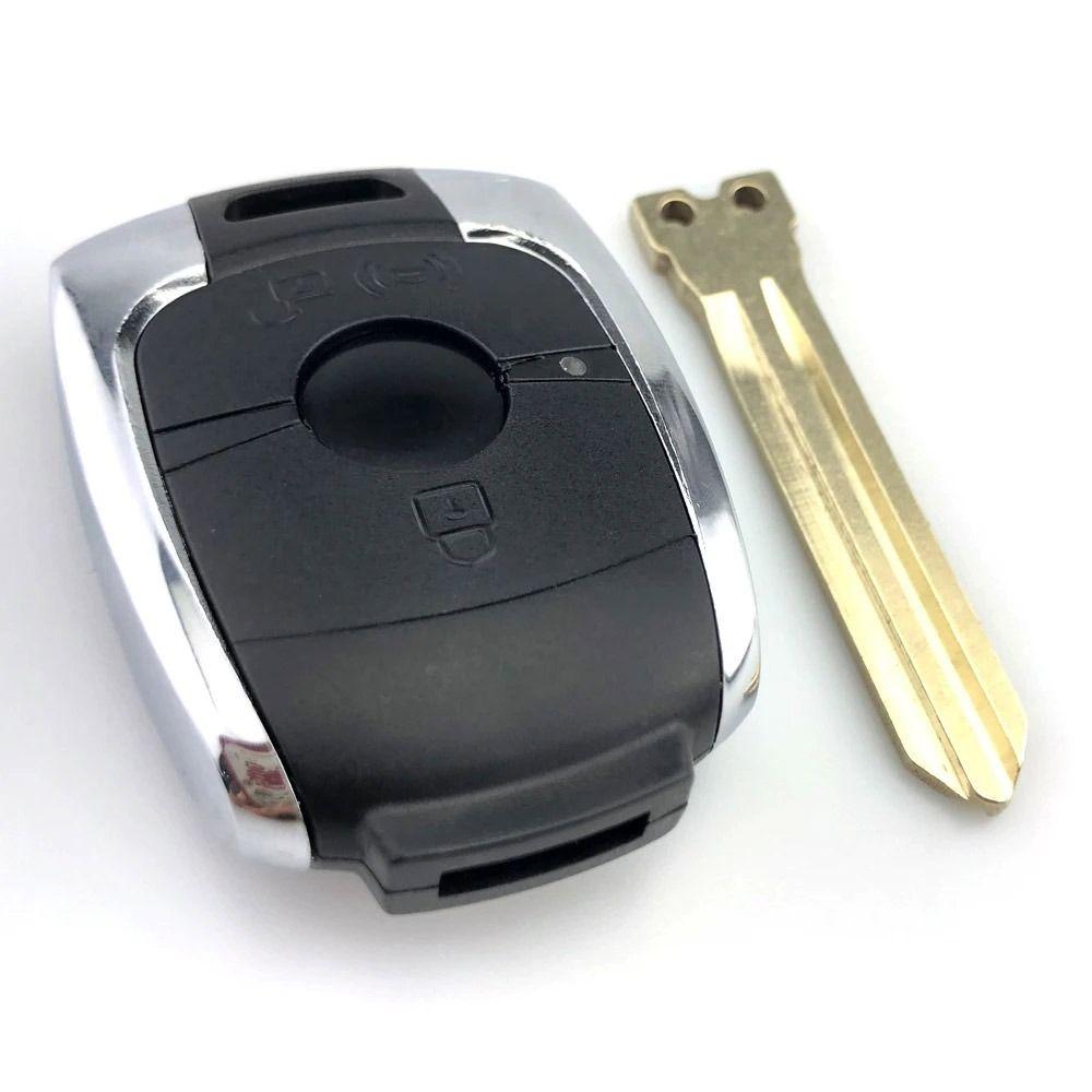 2 Button Car Key Shell Uncut Blade Key Fob Cover for SsangYong/Korando/Kyron/Actyon/Rexton