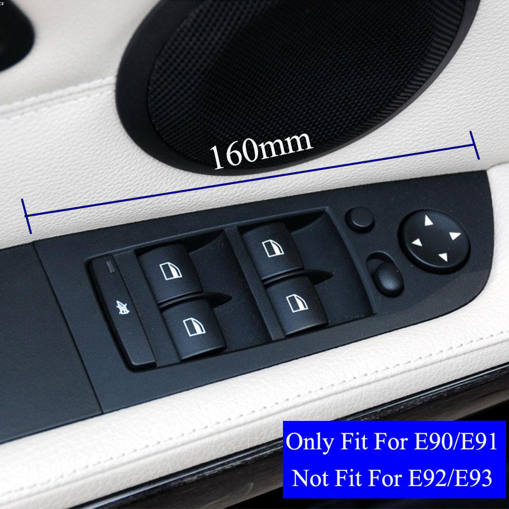 LHD RHD Auto Hauptfensterheberschalter Panel Innen Schwarz Armlehnenabdeckung Ersatz Für BMW 3er E90 E91 316 318 320 325