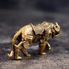 Antique Brass Tiger Figurines Home Decor Accessories Feng Shui Lucky Animal Ornaments Desk Decoration Collectible Gift