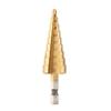 Titanium Coated Hole Cutter Hex Shank Power Tools Durable Step Drill Bit Set  Metal