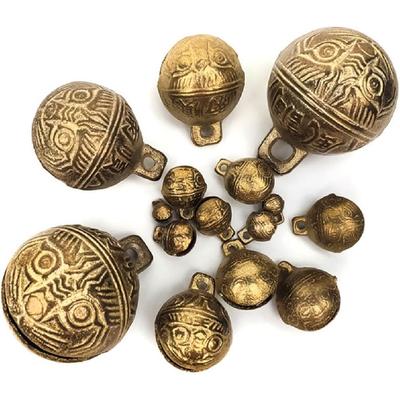 STOBOK 30 Stück Bastelbedarf Weihnachtsdekorationen Rose Bunt Weihnachtsmetallglocken DIY Glocke Winzige Vintage Girlande Weihnachtsbastelglocken Kupferglocke