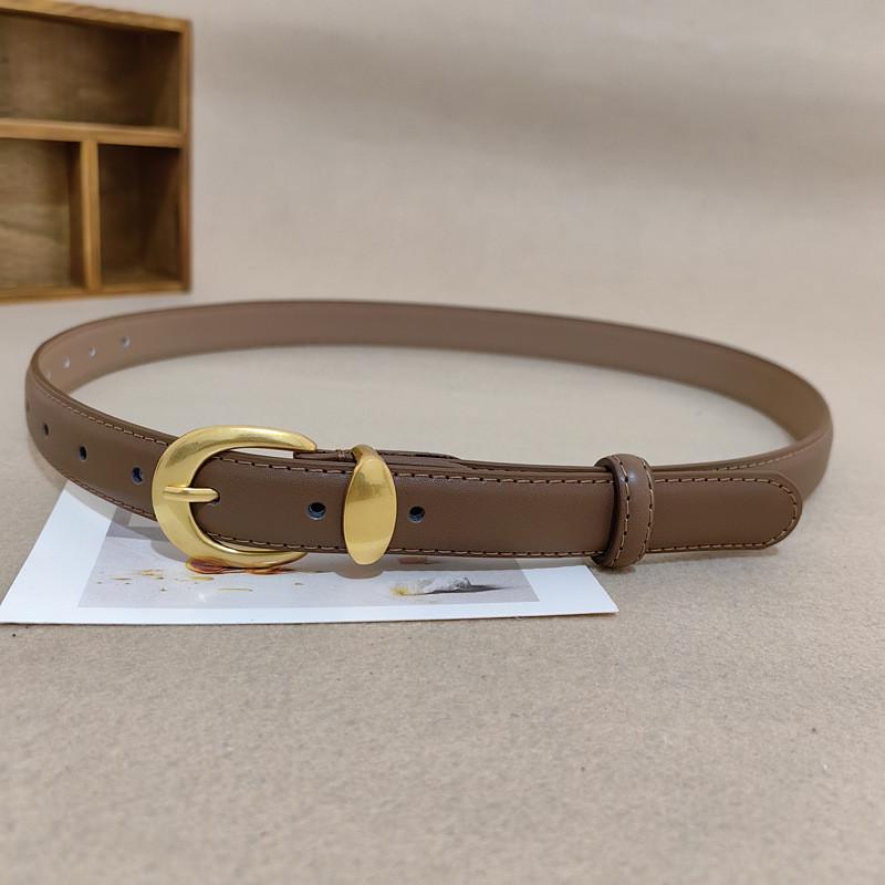 Womens Genuine Leather Belt With Alloy Buckle For Casual And Office Wear
