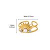Popular style zircon square ring women's high-end titanium steel k gold stainless steel ring