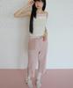 NOFFICIALNOFFICE Polka Overlay Pocket Pants Dusty Pink