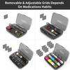 Large Pill Organizer 12 Compartments Portable Travel Pill Box Case Moisture Proof Xl Pill Container Holder Travel Pill Case