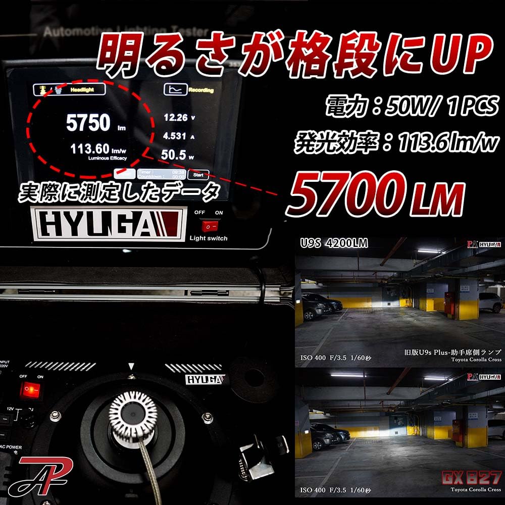 Hb4 LED, 5700 lm, Compatible with Vehicle Inspection, White, 6000k, 9006, HB4, 50W, ,