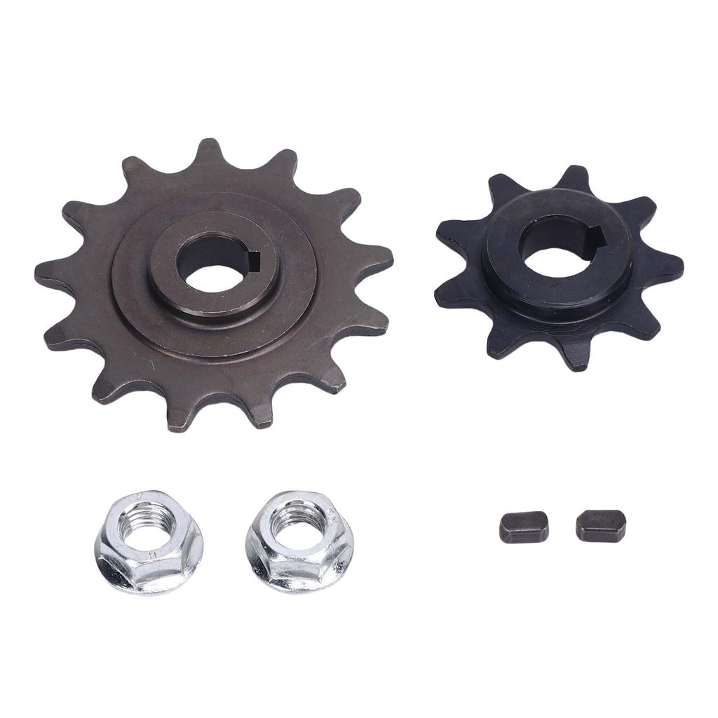 420 Chain Sprocket Set 9 and 13 Tooth Sprockets Nuts Short Keys for MY1016Z MY1018 Brushed Gear Motor