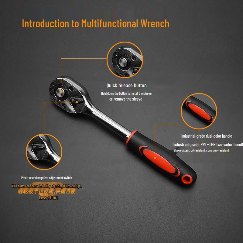 Car Repair Ratchet Wrench and Socket Set