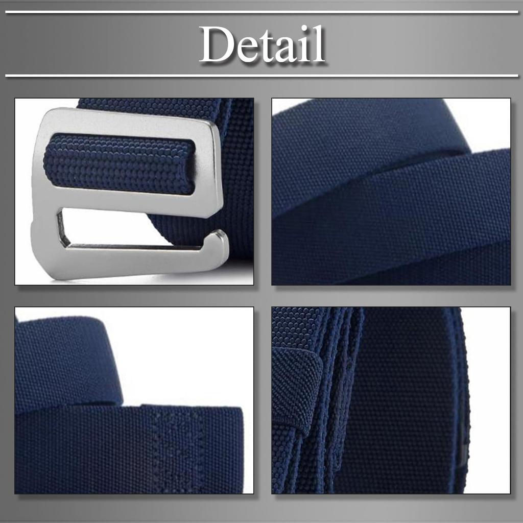 [Buzz Selection] Belt Buckle Aluminum Nylon Lightweight Simple Outdoor Work Durable Men's LBU016 (Navy)