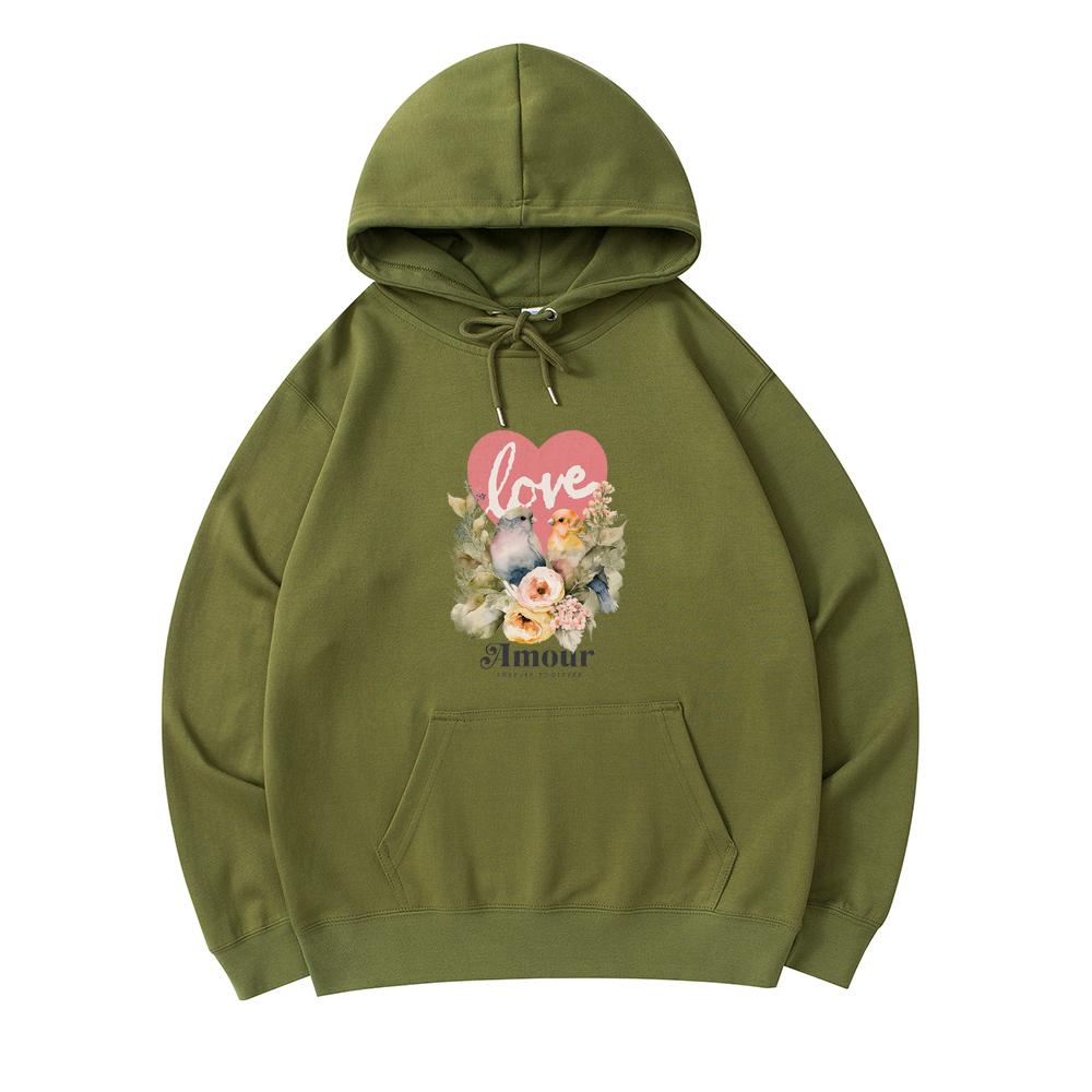 

300 GSM Men s Cotton Hoodies Amour Print Premium Cotton Sweatshirt XS армия зеленый
