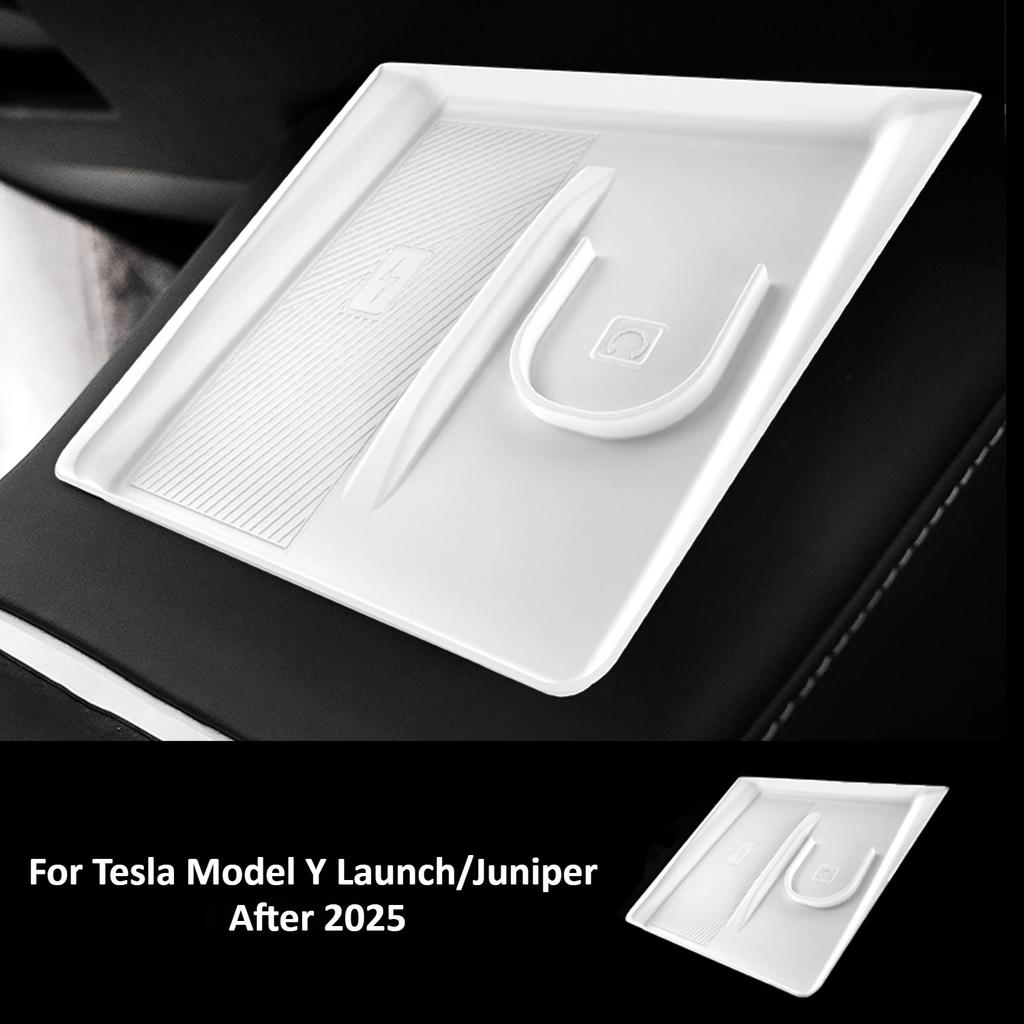 For Tesla Model Y Juniper 2025 Silicone Wireless Charging Pad Charger Protect Cover Car Accessories Non-Slip Dust-Proof Mat