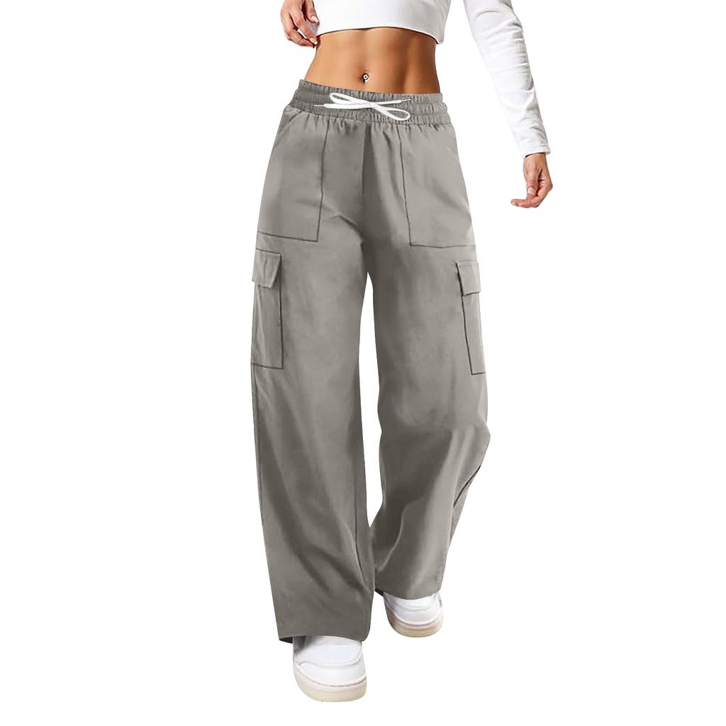 Damen Cargohose mit lockerem Schnitt, Tunnelzug in der Taille, schnelltrocknend, für Freizeit und Outdoor