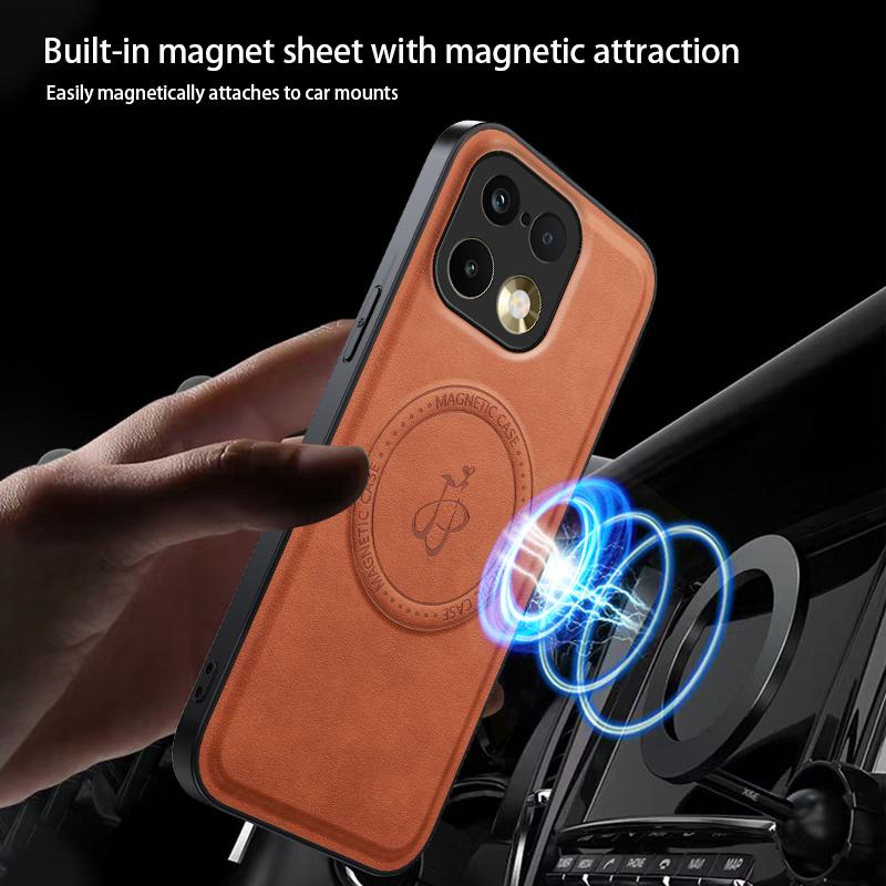 Wireless Charging Magnetic Case for Realme 16 Pro 5G 16 Pro+ Plus Protective Cover PU Leather Hard Back Shell Coque