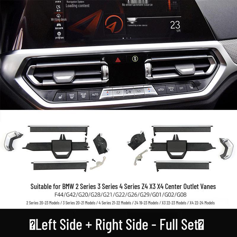 Klapky výdechů vzduchu první řady pro BMW řady 2, 3, 4, Z4, X3, X4 G Chassis