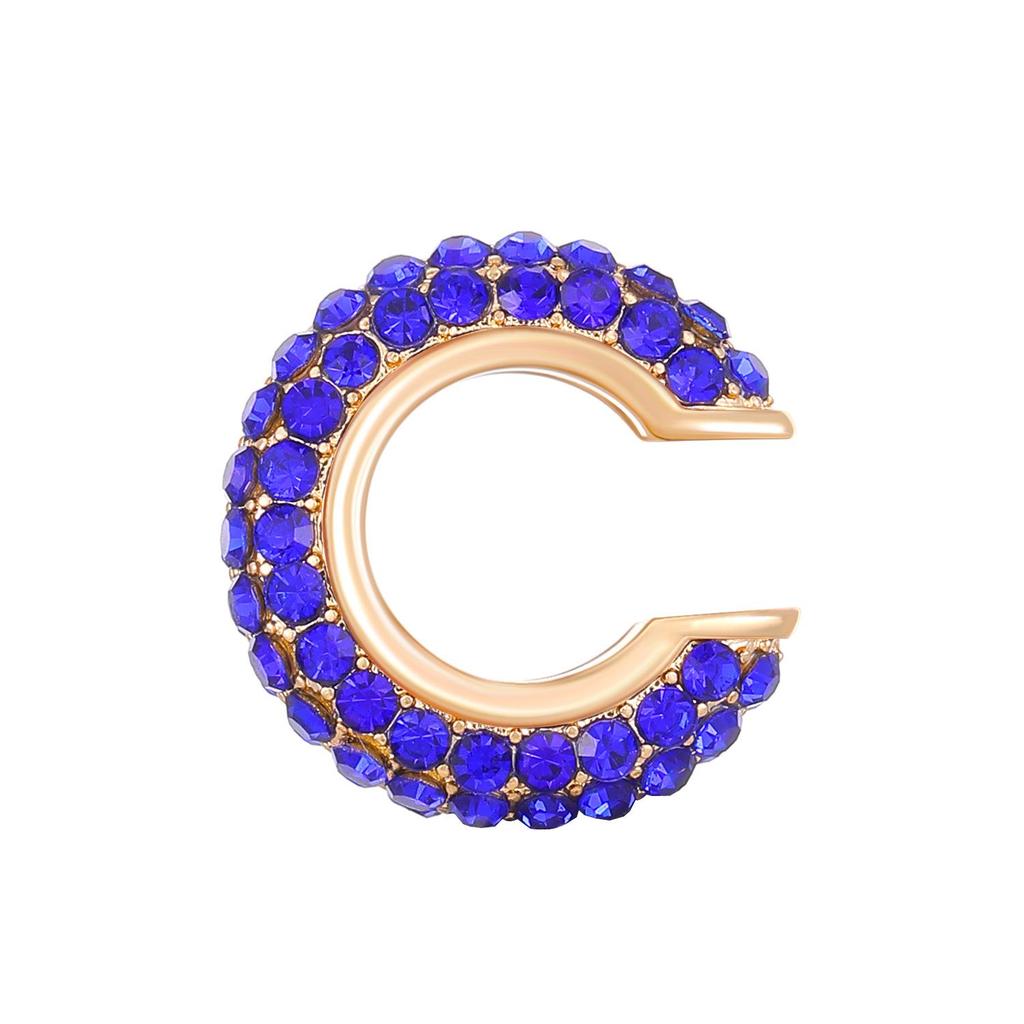 European & American Popular C-shaped Rhinestone Ear Cuff Earrings, No Piercing Needed for Women