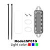 Motorcycle and tram warning lights, colorful flashing lights, LED decorative lights, wiring free solar anti rear end lights