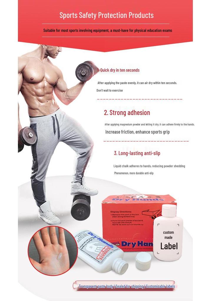 Transparent Anti-Slip Liquid Chalk for Pole Dancing