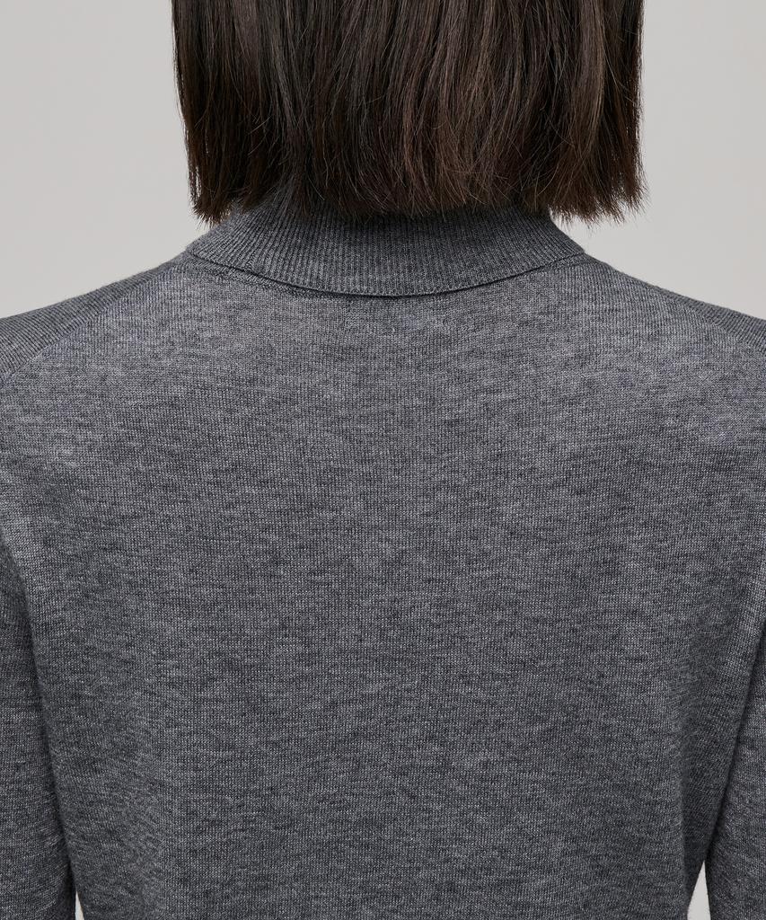 MUSINSA STANDARD WOMAN Women'S Merino Wool Blend High-Gauge Turtleneck Knit [Medium Grey]