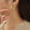 New Sequins Irregular Hoop Earrings Gold Color Metal Round Circles Women's Loop Earrings Rock Style Small Earrings brincos