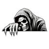 12.7cm Halloween Skeleton Guard Car Stickers Horror Skeleton Sticker Exterior Parts Motorcycle Stickers On Car Accessories