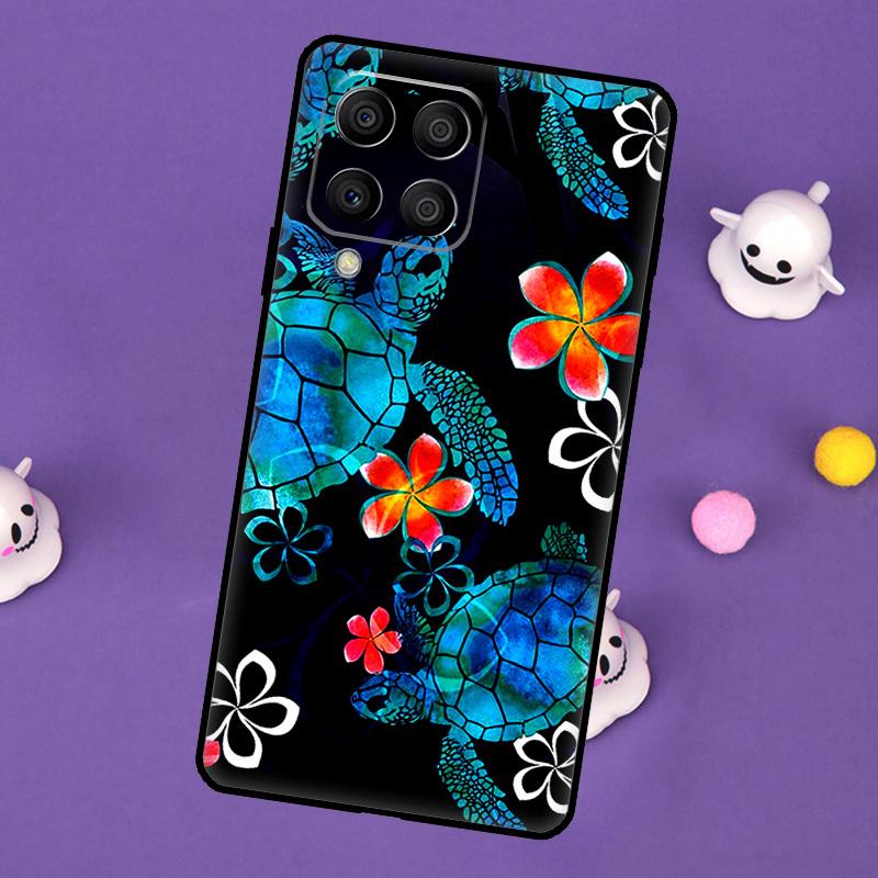 Coque Tortue de Mer Pour Samsung Galaxy M55 M15 M33 M13 M23 M53 M31 M51 M14 M34 M54 M20 M30s M52 M32 Étui