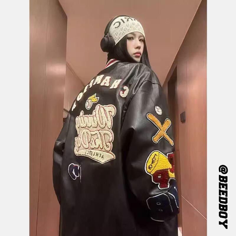 2024 Spring/Autumn Men's Stylish Jacket - High Street, Hong Kong, Harajuku & Korean Loose Fit