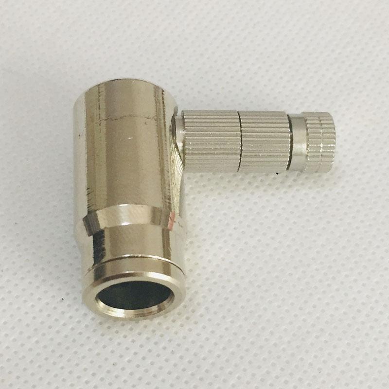 High Pressure Brass 9.52mm misting Nozzle Connector 3/8 Inch Slide Lock Connector Tee Elbow Straight Connector Spray Acce