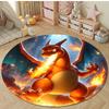 3D HD Bulbasaur Cartoon Round Carpet Kids Living Room Rug Camping Picnic Mats Flannel Anti-Slip Rug Yoga Mat Next Day Shipping