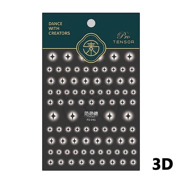 1pcs 5D Relief Colorful Star Nail Art Stickers Multi Macaron Mangxing Nail Decorations Self Adhesive Decals Accessories