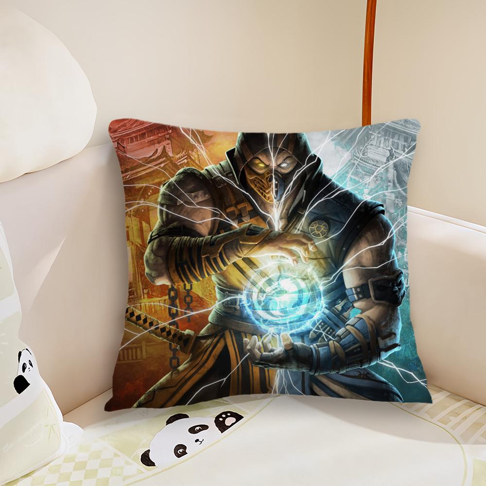 Игровой M-Mortal K-Kombat Наволочка для гостиной, чехол на подушку для дивана, подходит для домашнего декора спальни 30x30cm