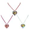 Trendy Heart Shaped Glass Choker Necklace Versatile Use Glass Jewelry Accessory For Women Symbolic Gift for All Ages