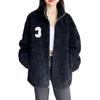 2026 Winter Women's Green Plush Fleece Jacket - Cozy, Loose, Thickened Outerwear