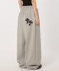 BOUNDARY Twin Crossbody Patch Long Sweatpants [Gray]