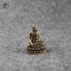 Retro Brass Buddha Sakyamuni Statue Small Portable Pocket Sitting Buddha Sculpture Home Decor Office Desk Decorations Ornaments