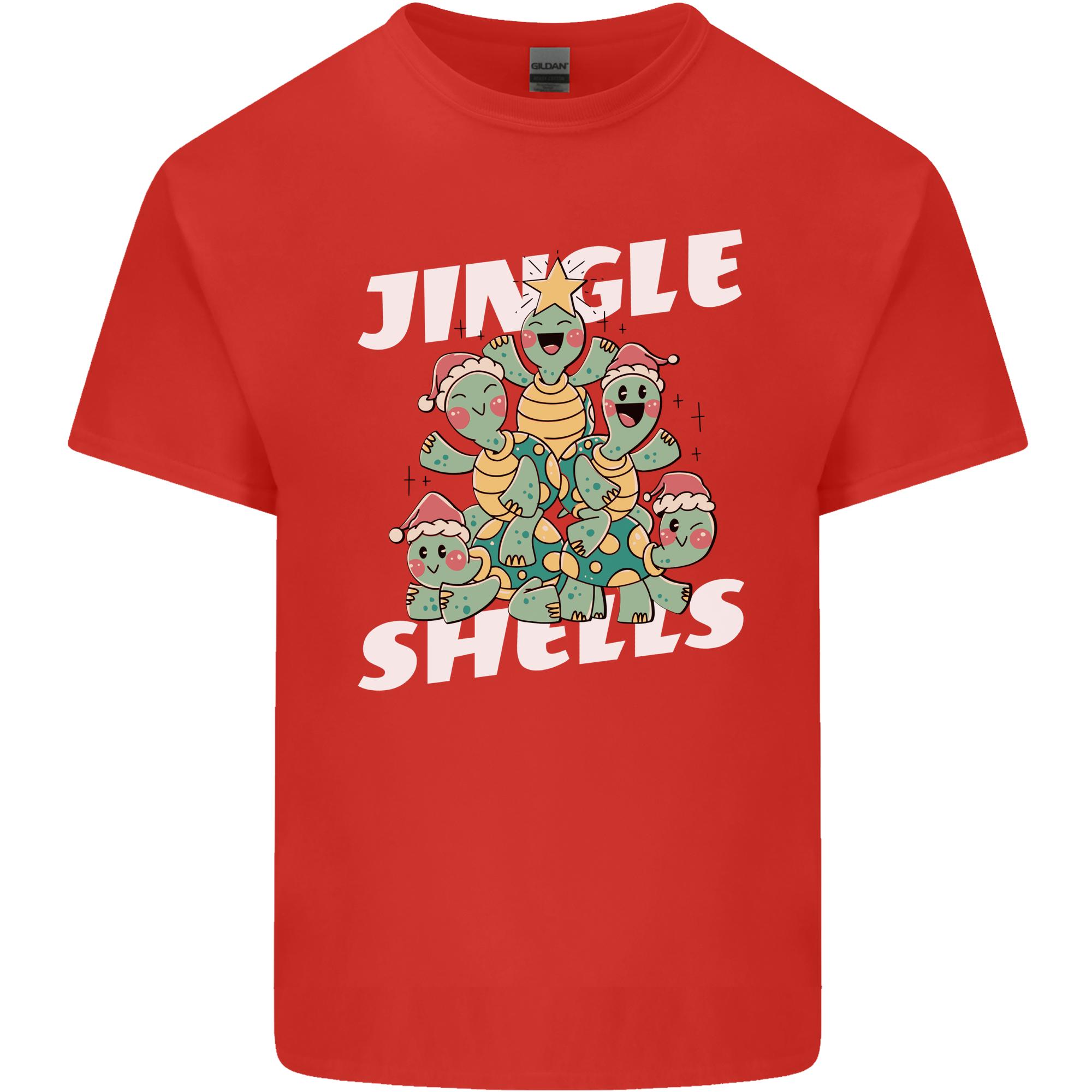 Jingle Shell Funny Christmas Tortoise Turtle Xmas Unisexs Light Cotton TShirt S